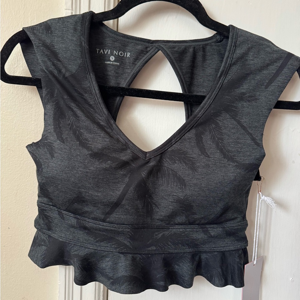 Tavi Noir Charcoal Palm Crop Top
